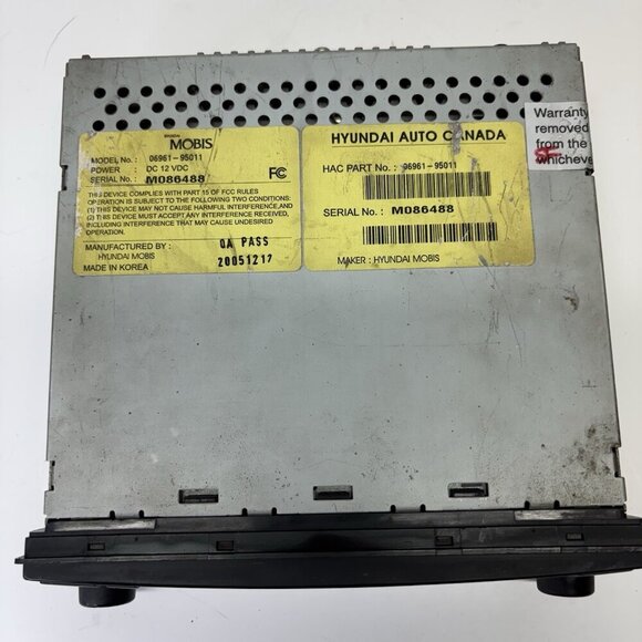 Hyundai Audio Radio AM FM MP3 CD Player Receiver Control System 06961-95011 OEM - Picture 5 of 10